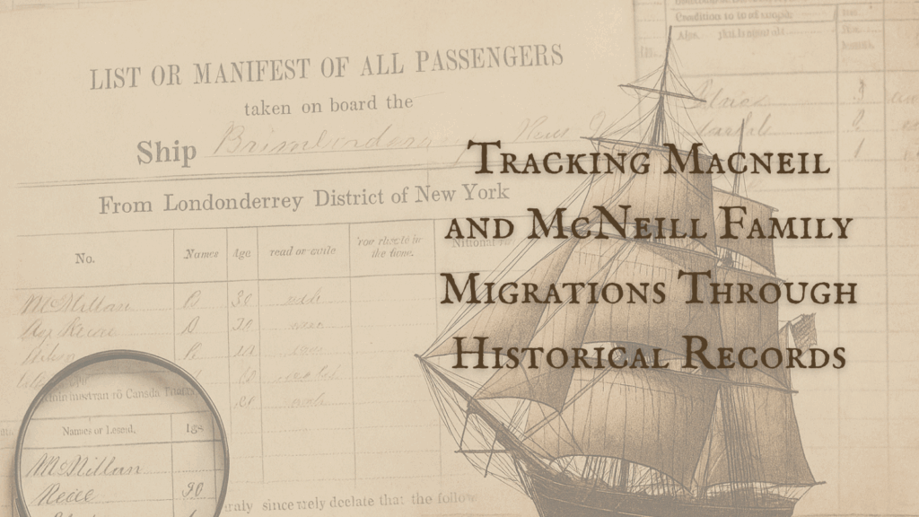 Tracking Macneil and McNeill Family Migrations Through Historical Records